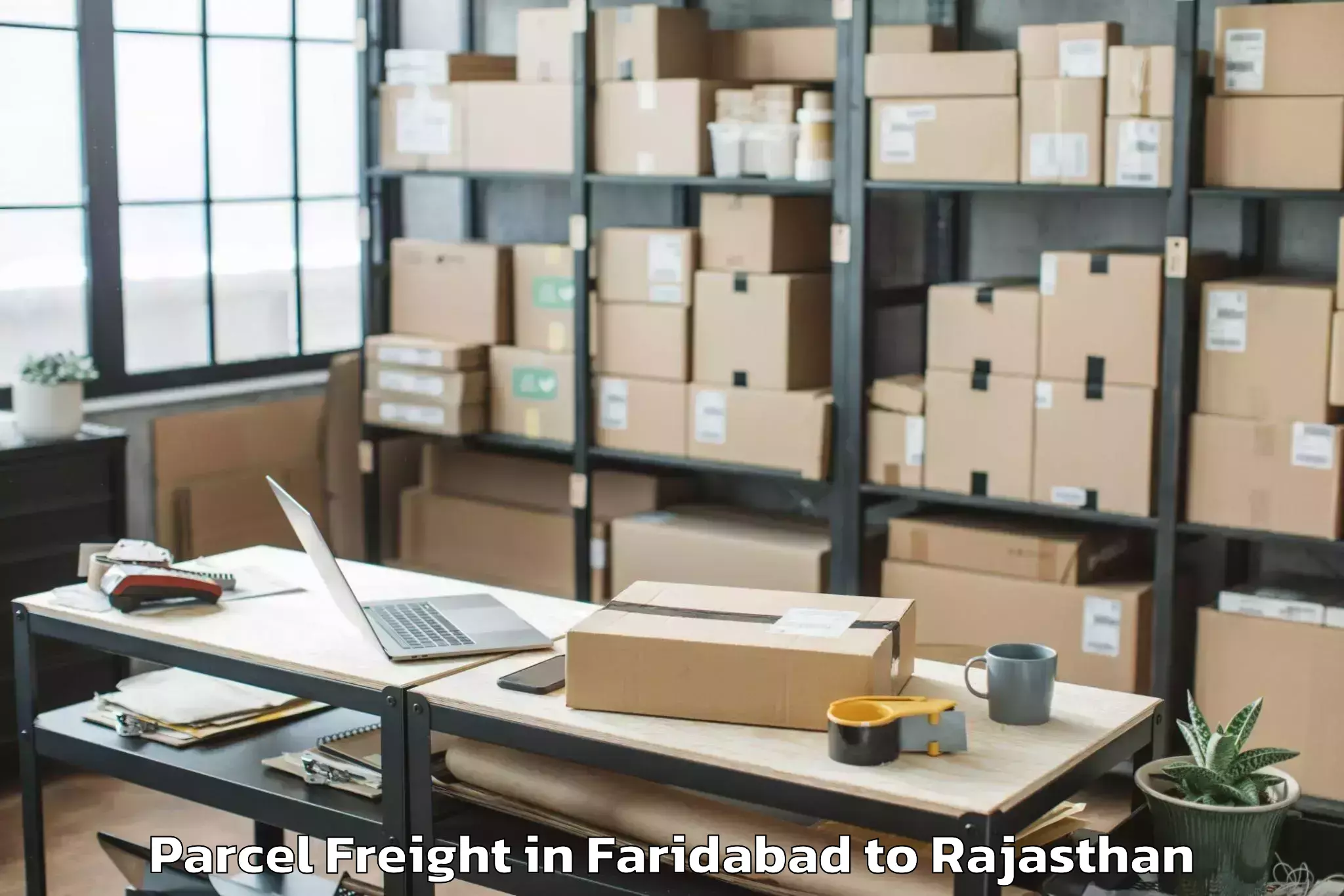 Top Faridabad to Sardarshahar Parcel Freight Available